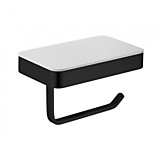 Бумагодержатель с полкой со стеклом (черный ) 9517 Black 