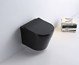 УНИТАЗ ПОДВЕСНОЙ БЕЗОБОДКОВЫЙ RIMLESS B2330B *Чёрный глянцевый