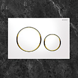 Смывная клавиша Geberit Sigma 20 115.882.KK.1 белый. золото