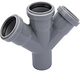 Крестовина канализационная  50/50/50/50x45 градусов одноплоскостная
