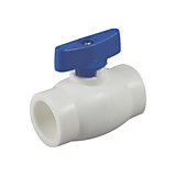 Кран МИНИ полипропиленовый (синяя ручка) 20