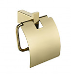 Настенный бумагодержатель с крышкой Grocenberg AC0029GO (Золото глянец)