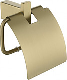 Настенный бумагодержатель с крышкой Grocenberg AC0029MG (Матовое золото)