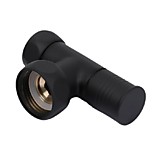 Вентиль угловой  1"Fx3/4"F для полотенцесушителя,( круглый ) (хром) г/г. черный