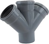 Крестовина канализационная 110/110/110/110x45 градусов одноплоскостная