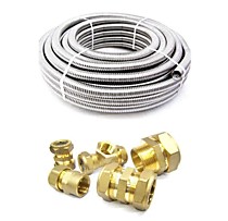 ТРУБЫ LAVITA ИЗ ГОФРИРОВАННОЙ НЕРЖАВЕЙКИ И ФИТИНГИ