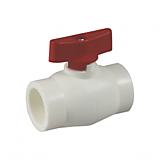 Кран МИНИ полипропиленовый (красная ручка) 32