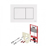 Комплект TECEbase 2.0 для установки подвесного унитаза с белой панелью смыва TECEnow 9400413