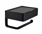 Настенный бумагодержатель плоский Grocenberg AC0050BL (Черный матовый)