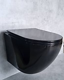 Унитаз подвесной CeramaLux 2196 -18 *Чёрный глянцевый