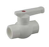 Кран  шаровый  пластик.  ф  25  (с латунным шаром)