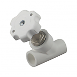 Кран вентильный полипропиленовый угловой 45*  20 мм