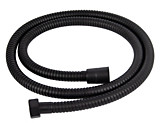 0064 Душевой шланг KAISER усиленный, 150 см, в оплётке из нержавеющей стали черный