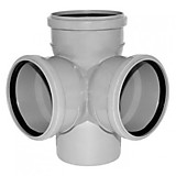 Крестовина канализационная 110/110/110/110x87 градусов двухплоскостная