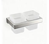 Настенный стеклянный стакан двойной (сатин) 9504 ST Kern