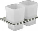 Настенный стакан двойной Grocenberg AC0056NK (Никель)